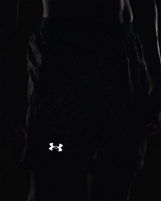 Men's UA Launch Run 7" Print Shorts, Black, pdpMainDesktop image number 3